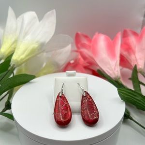 Red Jasper Earrings‎ NEW